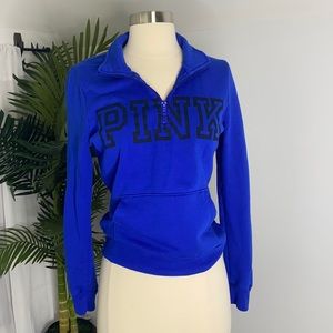 Blue Quarter Zip Pullover from Pink